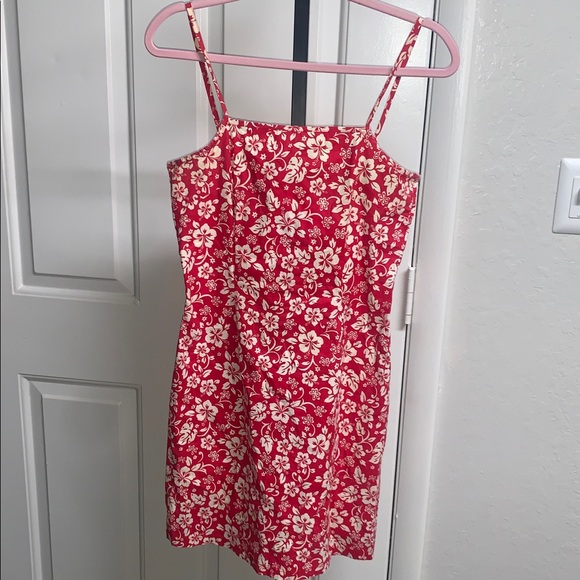 Vintage no boundaries floral square neck Hawaiian cotton blend resort dress - Picture 6 of 8